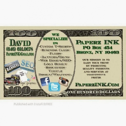 Paperz INK Custom T Shirt Printing Business Cards Flyers SEO Web Design Car Wrap in Wood-Ridge City, New Jersey, United States - #1 Photo of Point of interest, Establishment