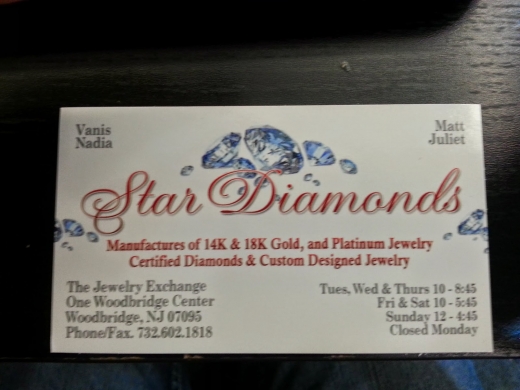 Star Diamonds in Woodbridge City, New Jersey, United States - #2 Photo of Point of interest, Establishment, Store, Jewelry store