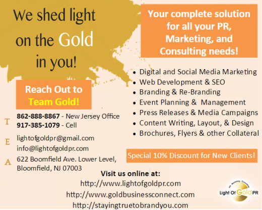 Light of Gold PR, Marketing, and Consulting in Bloomfield City, New Jersey, United States - #2 Photo of Point of interest, Establishment