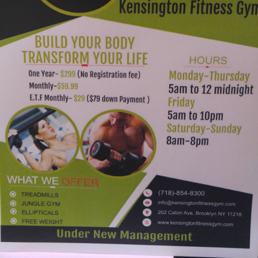 Photo by <br />
<b>Notice</b>:  Undefined index: user in <b>/home/www/activeuser/data/www/vaplace.com/core/views/default/photos.php</b> on line <b>128</b><br />
. Picture for Kensington fitness gym in Brooklyn City, New York, United States - Point of interest, Establishment, Health, Gym