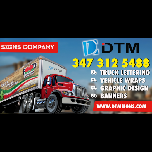 Photo by <br />
<b>Notice</b>:  Undefined index: user in <b>/home/www/activeuser/data/www/vaplace.com/core/views/default/photos.php</b> on line <b>128</b><br />
. Picture for DTM Signs & Truck Wraps in Kings County City, New York, United States - Point of interest, Establishment, Store