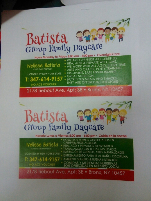 Batista Group Family Daycare in Bronx City, New York, United States - #4 Photo of Point of interest, Establishment