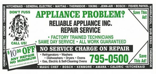 Photo by Reliable Appliance for Reliable Appliance