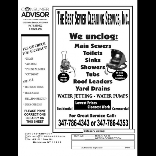 Photo by The Best Sewer Cleaning Services Inc for The Best Sewer Cleaning Services Inc