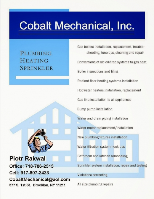 Cobalt Mechanical Inc in Kings County City, New York, United States - #1 Photo of Point of interest, Establishment, Plumber