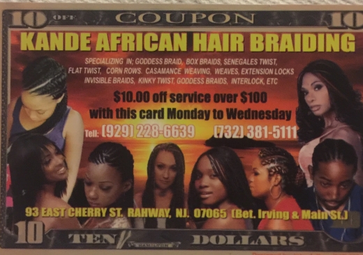 Photo by <br />
<b>Notice</b>:  Undefined index: user in <b>/home/www/activeuser/data/www/vaplace.com/core/views/default/photos.php</b> on line <b>128</b><br />
. Picture for Kande African Hair Braiding in Rahway City, New Jersey, United States - Point of interest, Establishment, Hair care