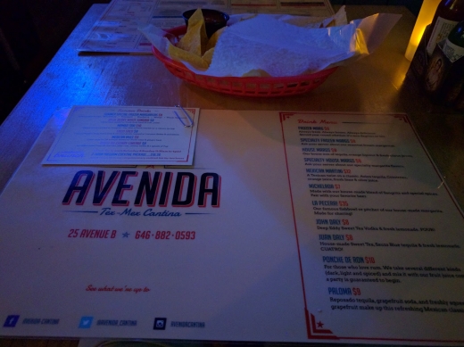 Photo by <br />
<b>Notice</b>:  Undefined index: user in <b>/home/www/activeuser/data/www/vaplace.com/core/views/default/photos.php</b> on line <b>128</b><br />
. Picture for Avenida Cantina in New York City, New York, United States - Restaurant, Food, Point of interest, Establishment