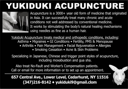Yukiduki Acupuncture in Cedarhurst City, New York, United States - #1 Photo of Point of interest, Establishment, Health